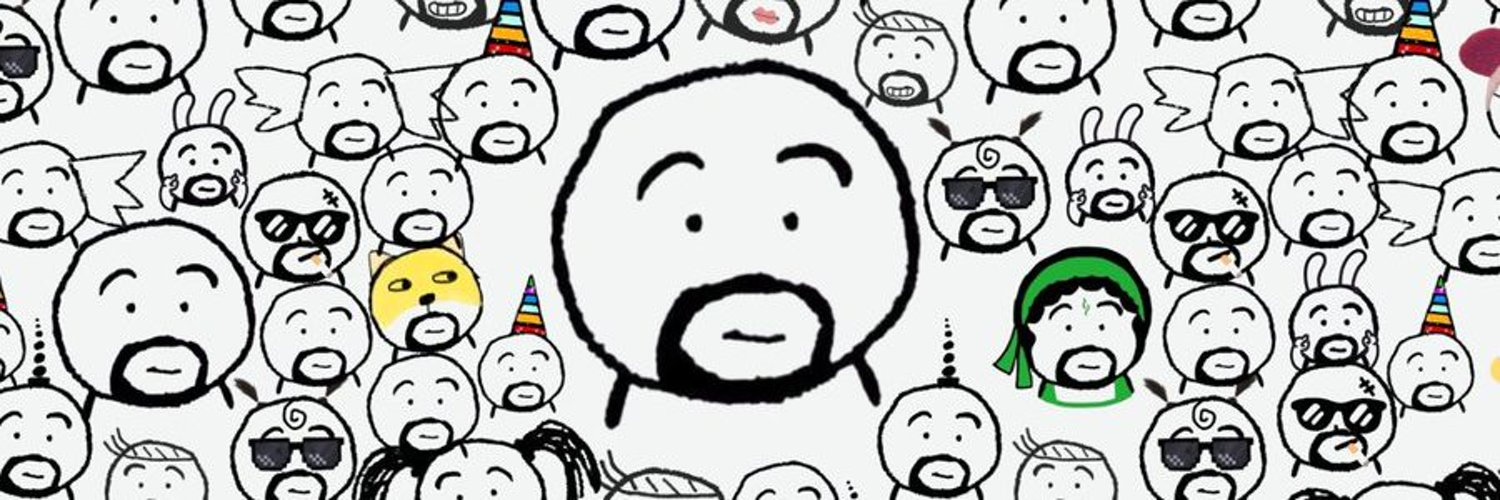 A crowd of doodle characters with one Average Joe standing out in the center